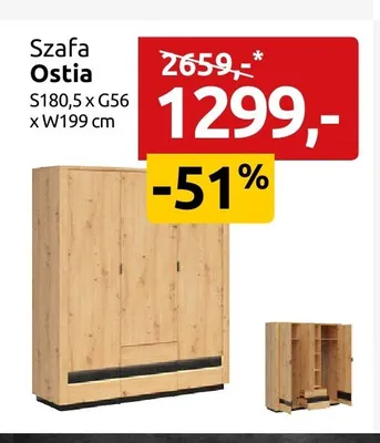 Szafa Ostia promocja w Black Red White