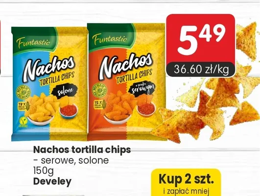 Nachos tortilla chips o smaku serowym Funtastic promocja w Market Point