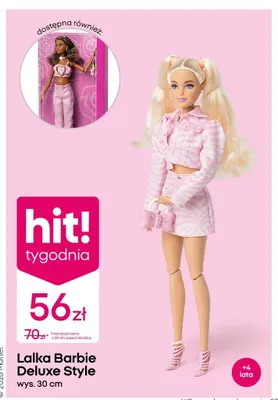 Lalka Barbie Deluxe Style wys. 30cm promocja w Pepco
