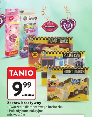 Zestaw kreatywny Tworzenie diamentowego breloczka, Pojazdy konstrukcyjne mix wzorów promocja w Intermarche