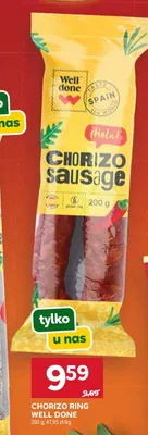 Kiełbasa chorizo ring Well Done promocja w Stokrotka