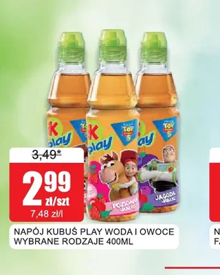 Napój Kubuś Play Woda i Owoce promocja w Bingo