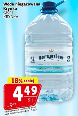 Woda niegazowana Krynka promocja w Prim Market