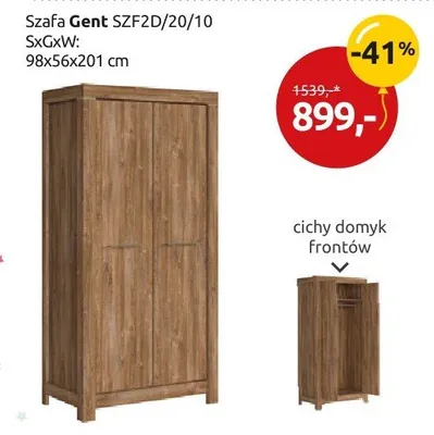 Szafa Gent SZFZD/20/10 promocja w Black Red White