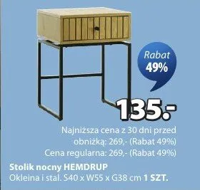 Stolik nocny promocja w Jysk
