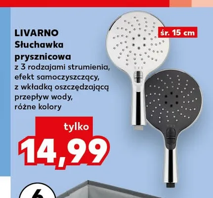 Słuchawka prysznicowa Livarno promocja w Kaufland