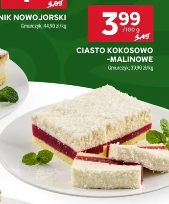 Ciasto kokosowo-malinowe promocja w Stokrotka