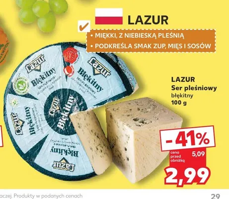 Ser pleśniowy błękitny Lazur promocja w Kaufland