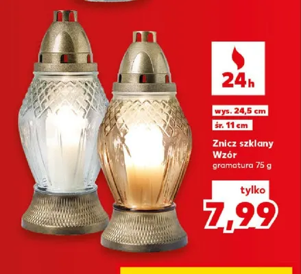 Znicz szklany Wzór promocja w Kaufland