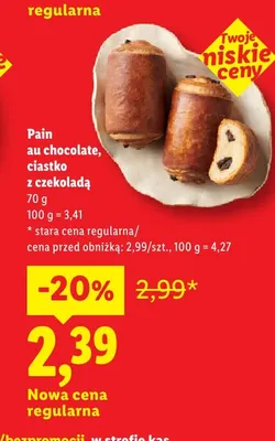Ciastko z czekoladą Pain au chocolate promocja w Lidl