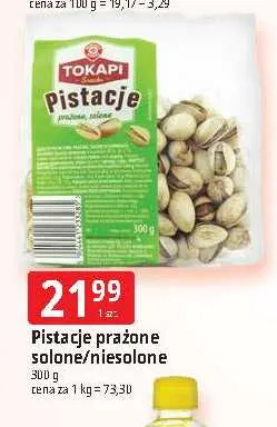 Pistacje prażone solone Tokapi promocja w Leclerc
