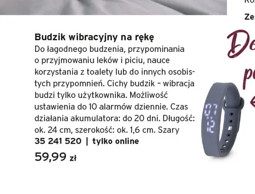 Budzik wibracyjny na rękę promocja w Tchibo