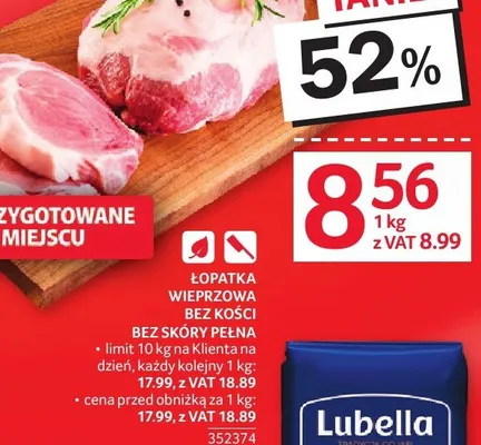 Łopatka wieprzowa bez kości promocja w Selgros