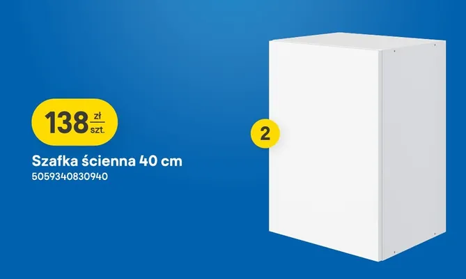 Szafka ścienna Pragma 40 cm promocja w Castorama