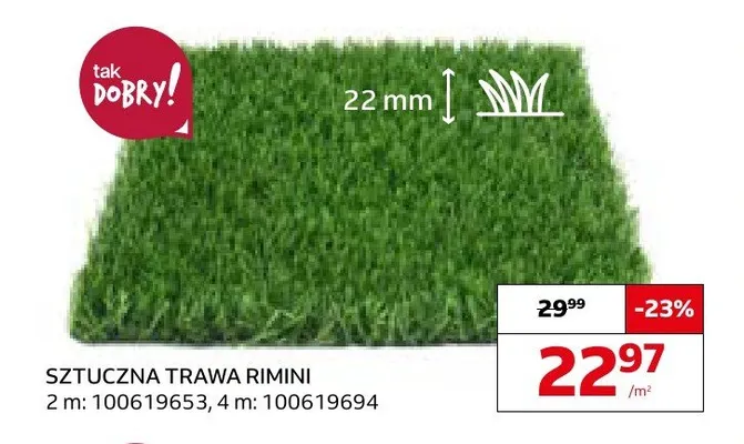 Sztuczna trawa Rimini 22 mm promocja w Komfort