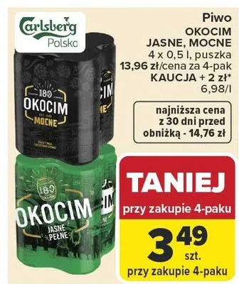 Piwo jasne mocne promocja w Carrefour Market