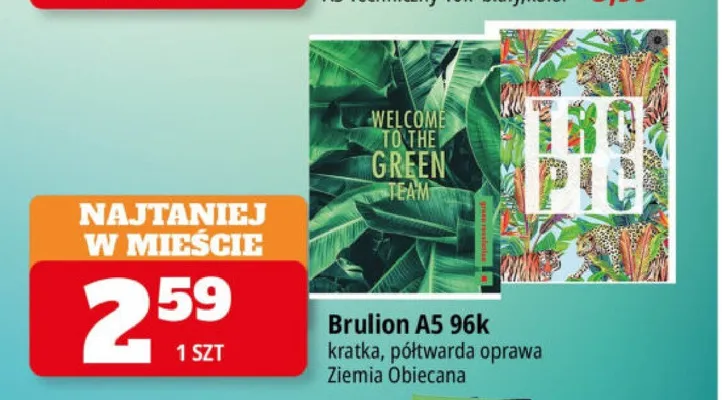 Brulion A5 96k kratka Ziemia Obiecana promocja w Leclerc