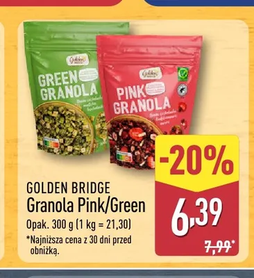 Granola Pink Golden Bridge promocja w Aldi