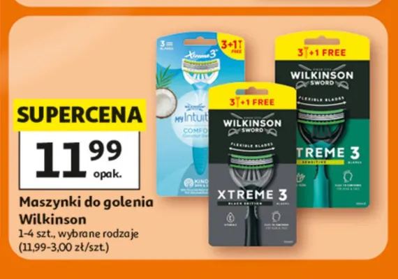 Maszynki do golenia Wilkinson Sword My Intuit 3 promocja w Auchan