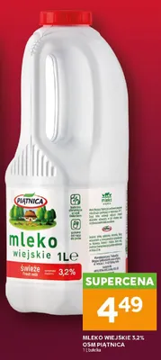 Mleko wiejskie 3,2% OSM Piątnica promocja w Stokrotka