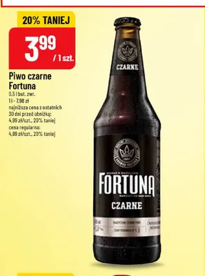 Piwo czarne Fortuna promocja w POLOmarket