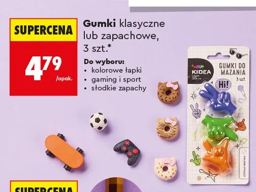Gumki klasyczne Kidea promocja w Biedronka
