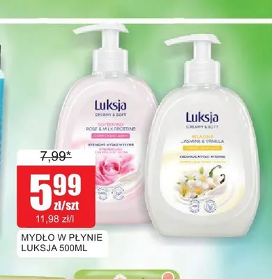 Mydło w płynie Luksja Rose & Milk Proteins promocja w Bingo