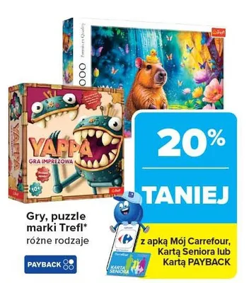 Gry puzzle Trefl promocja w Carrefour