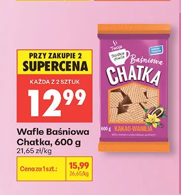 Wafle Baśniowa Chatka promocja w Biedronka