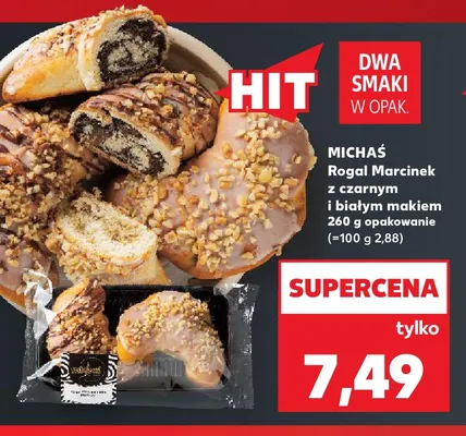 Rogal Marcinek z czarnym i białym makiem Michaś promocja w Kaufland