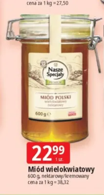 Miód wielokwiatowy nektarowy Nasze Specjały promocja w Leclerc