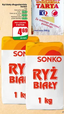 Ryż biały długoziarnisty Sonko promocja w Dino