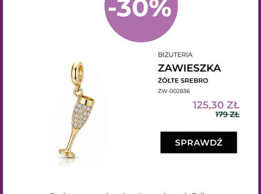 Zawieszka żółte srebro ZW-002836 Briju promocja w Dzień Dziecka