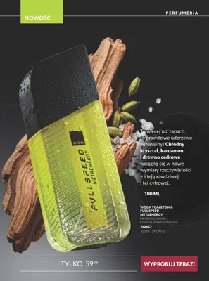 Woda toaletowa Full Speed Metaenergy Avon promocja w AVON