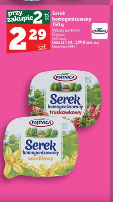 Serek homogenizowany truskawkowy Piątnica promocja w TOPAZ