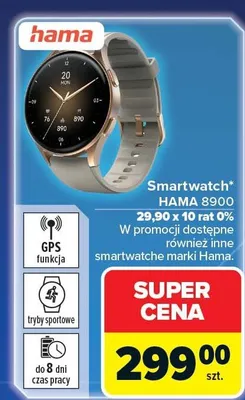 Smartwatch HAMA 8900 promocja w Carrefour