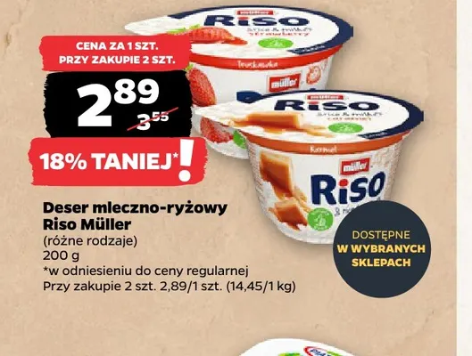 Deser mleczno-ryżowy Riso Müller promocja w Netto