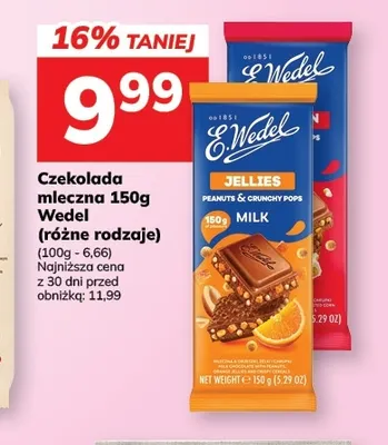 Czekolada mleczna Wedel promocja w Hitpol