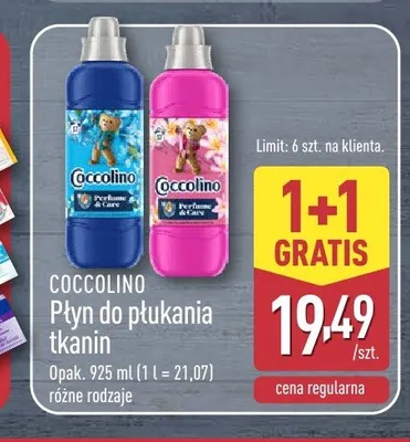 Płyn do płukania tkanin Coccolino Perfume & Care Pink promocja w Aldi
