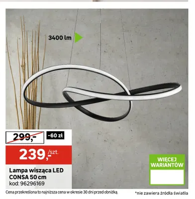 Lampa wisząca LED Consa 50 cm promocja w Leroy Merlin