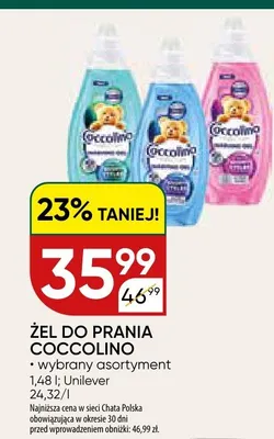 Żel do prania Coccolino wybrany asortyment promocja w Chata Polska