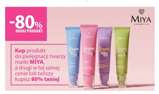 Produkty do pielęgnacji twarzy Miya promocja w Hebe