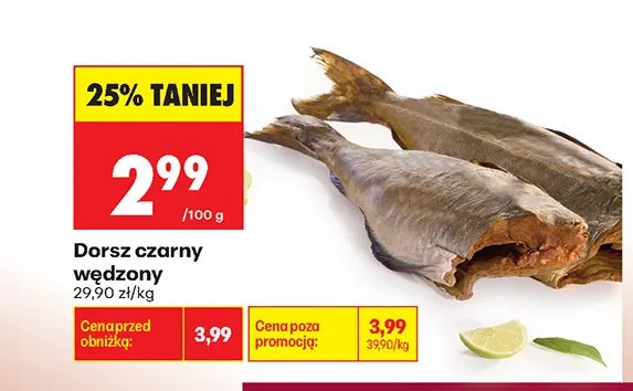 Dorsz czarny wędzony promocja w Biedronka