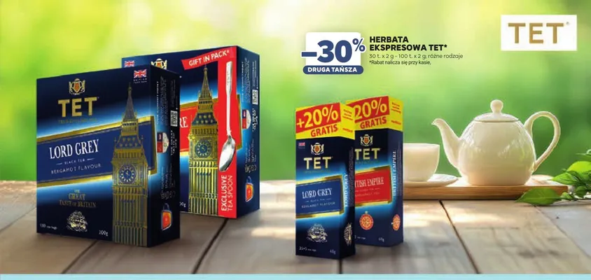 Herbata ekspresowa TET promocja w Stokrotka