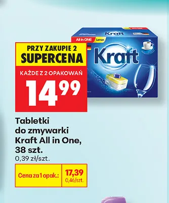 Tabletki do zmywarki Kraft All in One promocja w Biedronka