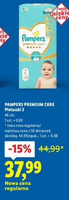 Pieluszki Premium Care 2 promocja w Lidl