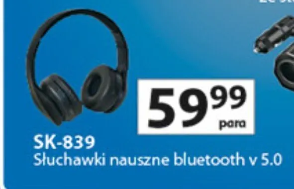 Słuchawki nauszne bluetooth v 5.0 promocja w Auchan