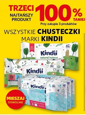 Chusteczki Kindii natural balance promocja w Kaufland