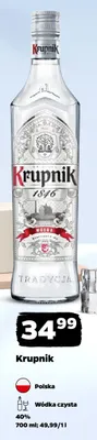 Wódka czysta Krupnik 40% promocja w Netto