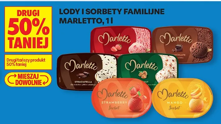 Lody i sorbety familijne 1l promocja w Biedronka